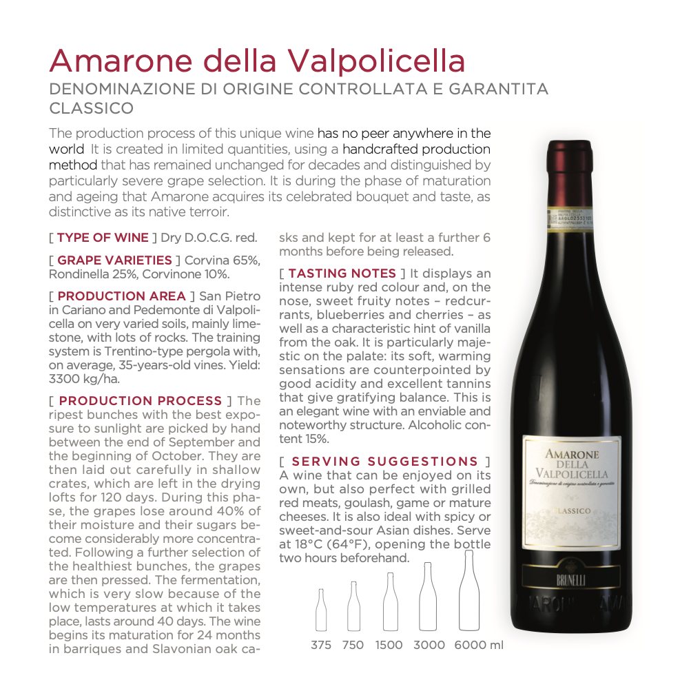 Brunelli - Amarone della Valpolicella Classico DOCG 2022
