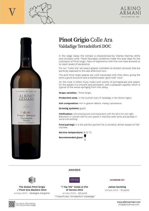 Albino Armani Pinot Grigio Colle Ara 2023