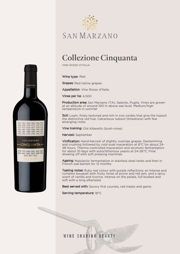 San Marzano Cinquanta Collezione N.V. +7