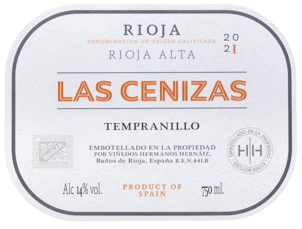 Viñedos Hermanos Hernáiz Las Cenizas Tempranillo 2021