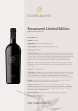 Afbeelding in Gallery-weergave laden, San Marzano 60 Sessantanni Limited Edition Old Vines Primitivo di Manduria 2018