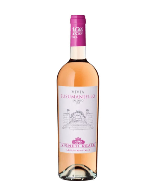 Fles Vigneti Reale Vivia Susumaniello Rosato 2024 — rosé Puglia, VINIO