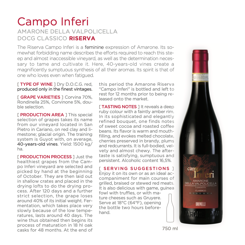 Brunelli - Campo Inferi Amarone della Valpolicella Classico Riserva 2016